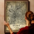 thumbnail image 6 of Atlanta Vintage Map Prints Canvas, Georgia Map Art Canvas, Canvas, Atlanta Map City style Watercolor art Canvas, 6 of 6