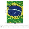 thumbnail image 2 of Brazil Flag Splash Art Flannel Blanket Lightweight Blanket for Couch Sofa Bed, Super Soft Cozy Print Warm Blanket, 2 of 7
