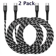 2Pack 10ft AGOZ USB C to USB C Cable FAST Charger Type C to Type C Cord for iPad Pro 12.9" 6th 5th 4th 3rd Gen, iPad Pro 11 inch, iPad Air 4th 5th Gen, iPad mini 6, iPhone 16 Pro Max, iPhone 15