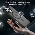 thumbnail image 6 of Allytechgroup Carbon Fiber Case for iPhone 14 Pro Max, Slim Lightweight Magnetic Back Cover Support Wireless Charging Non-Slip Shockproof Anti-Scratch for iPhone 14 Pro Max Women Men, Lightblack, 6 of 9