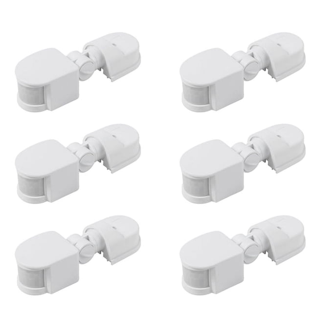 6X Infrared Motion Sensor AC110V-240V Adjustable Sensor Switch for PIR Body Motion Sensors (White)