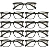 9 Packs Mens Womens Unisex Oval Frame Reading Glasses Blue Light Blocking Readers +1.50