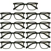 9 Packs Mens Womens Unisex Oval Frame Reading Glasses Blue Light Blocking Readers +1.50