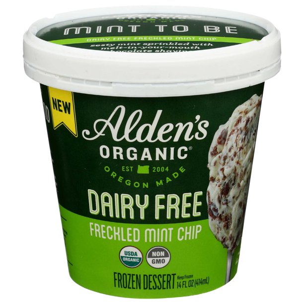 Aldens Organic Dairy Free Freckled Mint Chip Ice Cream, 14 Ounce 6