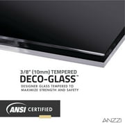 76 H x 60 W Sliding Frameless Shower Door Matte Black w/ Tinted Glass