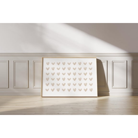 Heart Wall Print // Heart Wall Art, Nursery Print, Playroom Wall Art, Heart Poster, Neutral Girls Print, Girls Room Decor Wall Art, Modern Wall Decor, 8x12 UNFRAMED