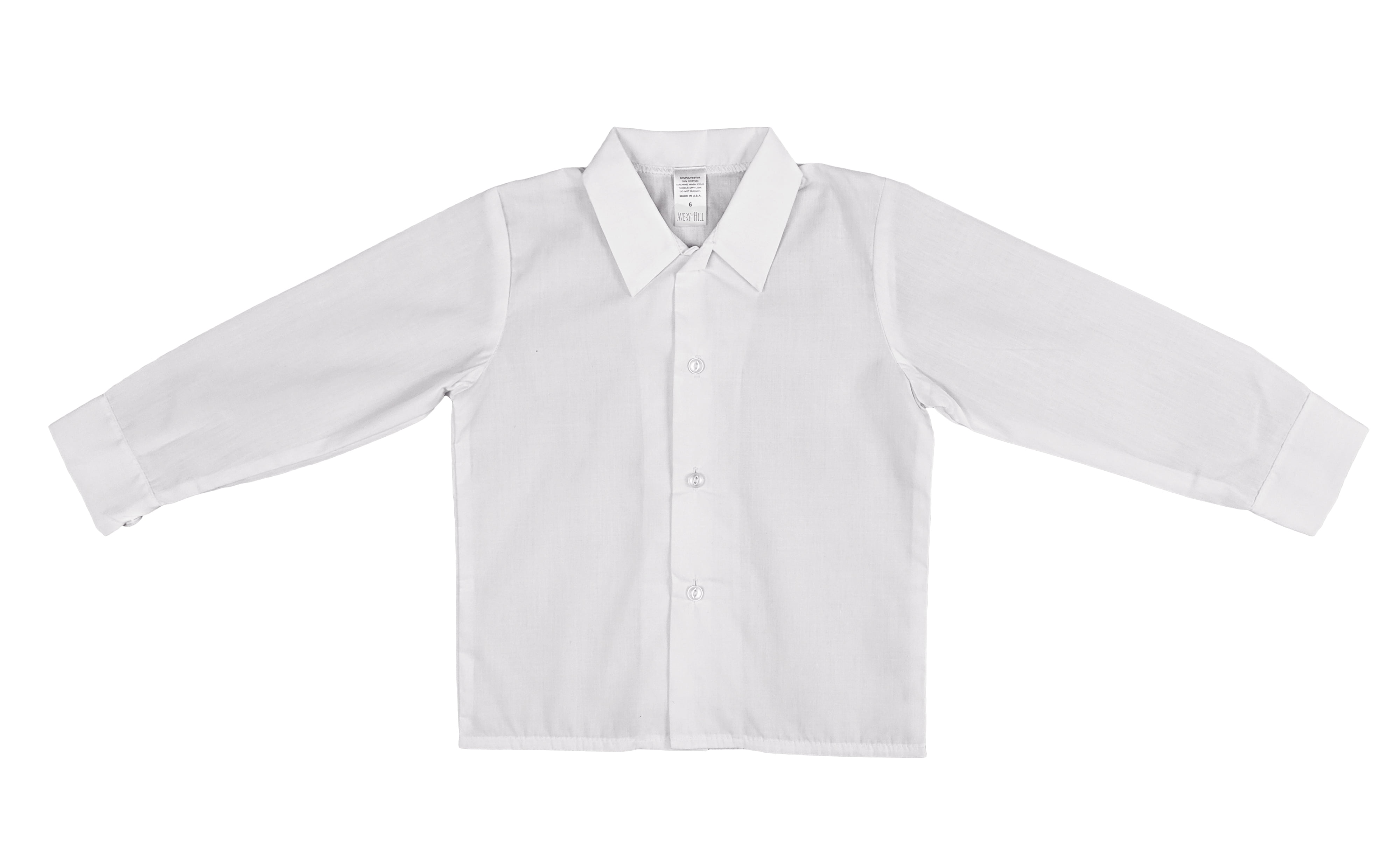 Avery Hill Boys Long Sleeved Simple Dress Shirt in Ivory or White (Baby ...