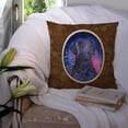thumbnail image 3 of Carolines Treasures SS8354PW1414 Starry Night Curly Coated Retriever Fabric Decorative Pillow, 14Hx14W, multicolor, 3 of 4
