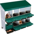 thumbnail image 1 of Bingirl Green 8-Compartment Metal Chicken Nesting Box, 1 of 8