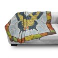 thumbnail image 2 of Butterflies Soft Flannel Fleece Throw Blanket, Butterfly in Stained-Glass Window with Frame Wing Spring Garden Illustration, Cozy Plush for Indoor and Outdoor Use, 50" x 70", Multicolor, by Ambesonne, 2 of 5