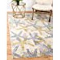 thumbnail image 3 of Unique Loom Positano Collection Tapis de Plage pour Étoiles de Mer, 4' 0 x 6' 0, Beige/bleu, 3 of 10