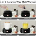 thumbnail image 3 of Wax Melt Warmer Candle Burner - Electric 3-in-1 Essential Oil Burner Ceramic Fragrance Candle Wax Burner for Scented Wax Tarts Candle Jars Essential Oils Home Office Bedroom Gift Decor (Black), 3 of 6