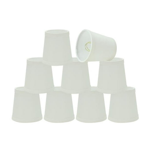 Aspen Creative 32719 9 Small Hardback Empire Shape Chandelier Clip On Lamp Shade Set Pack Transitional Design In White 4 Bottom Width 3 X Com Aspen Creative 32719 9 Small Hardback, Small White Chandelier Lamp Shades