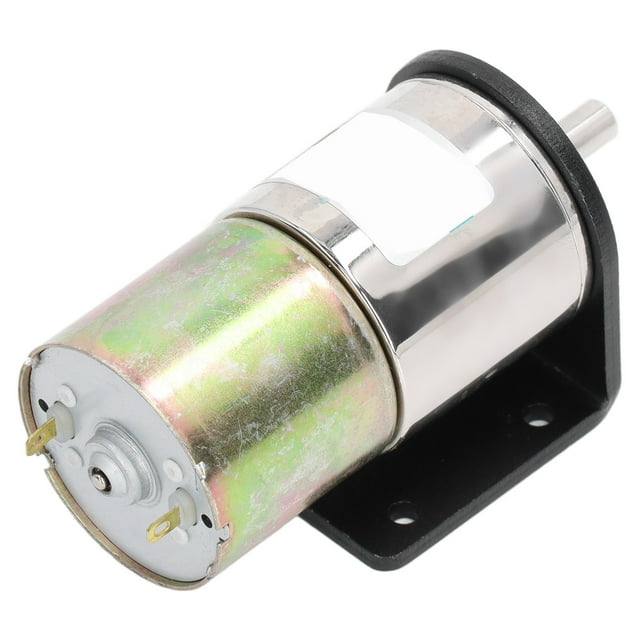 DC Gear Motor, Aluminium Alloy Industrial Electric Motor Brushed Miniature With Holder For Bank Equipment 0-5 RPM,0-10 RPM,0-50 RPM,0-150 RPM,0-200 RPM,0-300 RPM,0-600 RPM