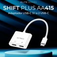 thumbnail image 4 of Adaptador ACTECK SHIFT PLUS AA415 USB-C 3.1 a 2x USB-C Blanco AC-939768, 4 of 6