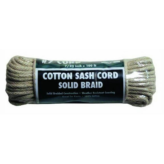 CSC-7100 Cotton Sash Cord #7 - 7/32 inch x 100 feet