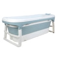 thumbnail image 5 of Wliqien 58/50/46 inch Foldable Bathtub, Portable Bathtub for Adult, Large Collapsible Tub, Freestanding Surround Collapsible Bathtub, Effortless Folding Bathtub, Hot Bath, Ice Bath (Blue), 5 of 7