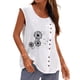 thumbnail image 1 of Mujer Verano Casual Sin mangas Botón Chaleco Cuello redondo Blusa suelta Active Top Mujer Fridja  gh2255, 1 of 4