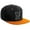 Black Orange, White Black, variant on Classic Snapback Hat Custom A to Z Initial Varsity Letters, Black Orange Hat White Black Letter E