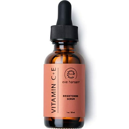 Eve Hansen Vitamin C Serum for Face | 76% Organic Antioxidant Facial Serum with Hyaluronic Acid, Vitamin E and Aloe Vera | Reduce Appearance of Wrinkles, Fine Lines, Dark Spots (1 OZ)