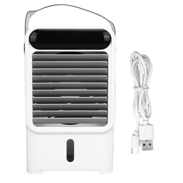Humidificador con ventilador de 500 ml, alimentado por USB, 6 W, 2 A, 5 V, enfriador de aire, tres niveles ajustables, diseño extraíble, aire acondicionado sin ventanas.