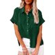 thumbnail image 1 of Pntutb, tops para mujer, camisa con botones sólidos a la moda, camiseta holgada con cuello en V para mujer, blusa, tops Pntutb Pntutb-6811, 1 of 8
