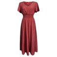 thumbnail image 3 of WILLBEST Vestidos Cortos Para Mujer, Vestido De Verano Para Mujer 2024, Vestido Bohemio Con Vuelo, Elegante Vestido De Manga Corta Con Cinturón, Vestido Maxi Para Vacaciones En La Playa, 3 of 3