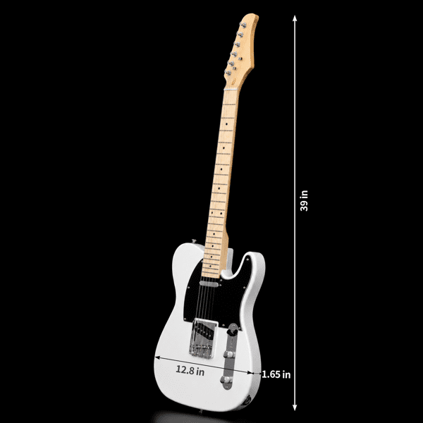Maple Fingerboard Electric Guitar SS Pickup, White