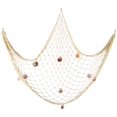 thumbnail image 1 of ZECATL Natural Fishing Net Decor with Shells Beach Theme Decor for Party Home Bedroom Wall Hanging Fish Net Decorations 100*200CM, 1 of 6