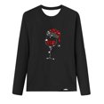 thumbnail image 3 of Puntoco - Sudadera con estampado navideño de manga larga para mujer, informal, a la moda, blusa Puntoco Puntoco-4002, 3 of 3
