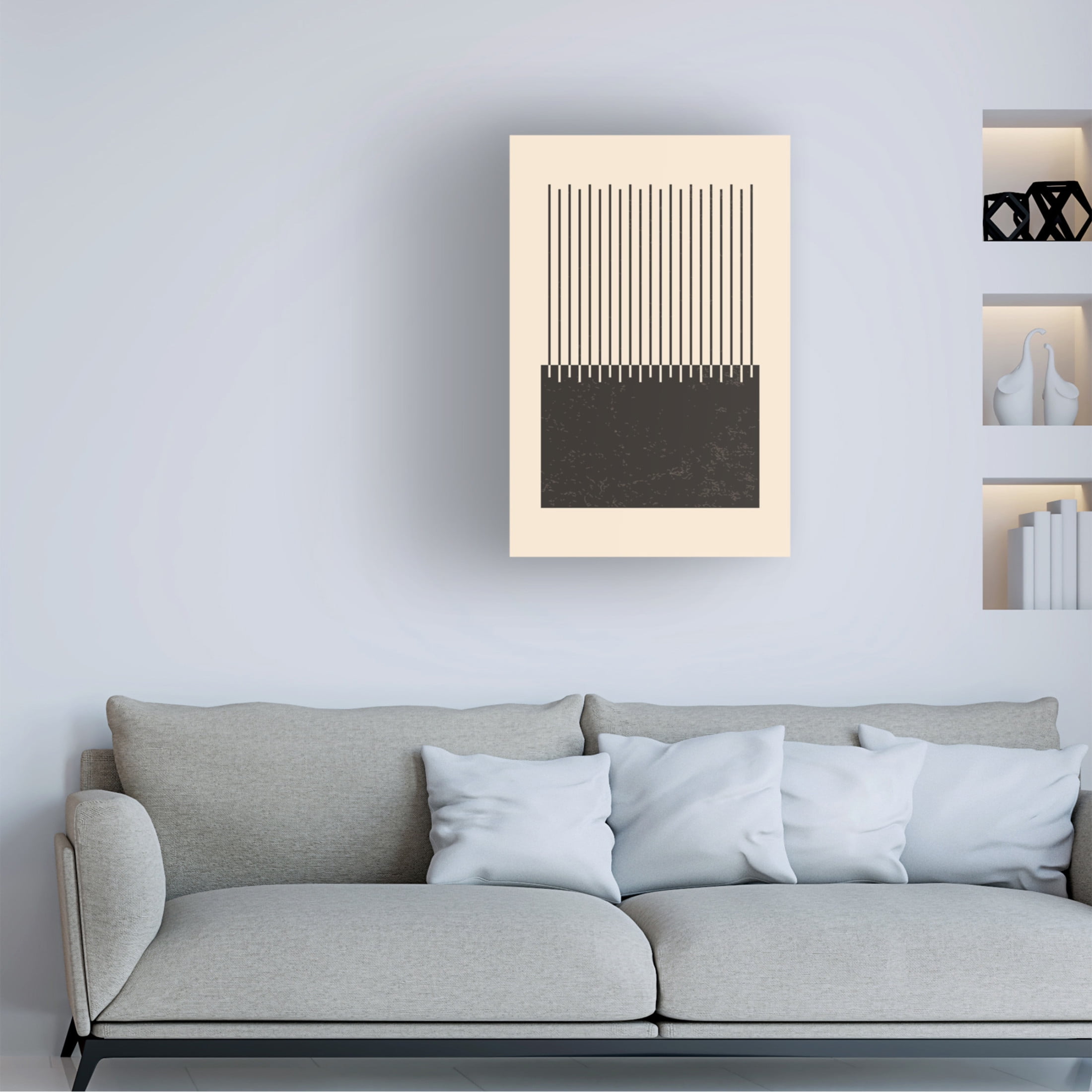 Trademark Fine Art jay stanley Black and White Line Series 2 Canvas Wall Art