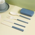 thumbnail image 6 of Straw Travel Utensil Set 4-Piece,Foldable Knife fork Spoon Chopsticks,Portable Cutlery Kit (120g), 6 of 6