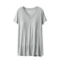 thumbnail image 2 of Wiyuqeen Womens Basic Built-in Bra T-Shirts Padded Active Yoga Tops Short Sleeve V Neck Plain Blouses Soft Pajama Casual Realxed Fitted Workout Shirts, 2 of 5