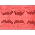 thumbnail image 1 of Ahgly Company Machine Washable Indoor Rectangle Oriental Red Modern Area Rugs, 5' x 7', 1 of 4