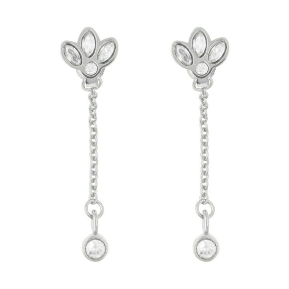 Arete para Mujer con Cristal Swarovski Blossom – Bañado en Rodio– Arete Elegante y Brillante, Aretes de Mujer de Moda– Joyería para Mujer de Moda– Regalo especial Ortiz Espinosa Temporada