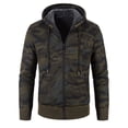 thumbnail image 2 of Fesfesfes Mens Sweater Winter Hoodie Jacket Zipper Long Sleeve Hooded Knitted Sweater Tops Outwear Coat Plus Size $10, 2 of 4