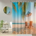 thumbnail image 2 of White Shower Curtain Set with Hooks Sage Green Leaves Shower Curtain for Bathroom Green Eucalyptus Leaves Branches Waterproof Fabric Decor 72x84inches, 2 of 6
