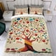 thumbnail image 4 of Árbol de la Vida Conjunto de sábanas temático, trío de piezas, cómodo y amigable con la piel, diseño único, regalo de decoración para el hogar para familiares, amigos y fans,173X218cm, 4 of 6