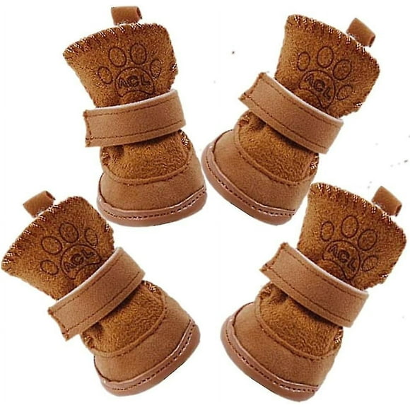 Non-Slip Snow & Rain Boots for Dogs - 2 Pairs, Size Adjustable Snow Boots for Small, Medium & Large Dogs