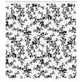 thumbnail image 3 of Ambesonne Floral Shower Curtain, Baroque Blooms Vintage, 69"Wx84"L, Black and White, 3 of 3