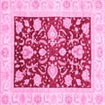 thumbnail image 1 of Ahgly Company Indoor Square Oriental Pink Traditional Area Rugs, 7' Square, 1 of 4