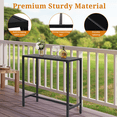thumbnail image 6 of Tcbosik Outdoor Bar Table, 40 inch Counter Height Table, Patio Pub Table with Metal Frame for Balcony, Garden, Poolside, Backyard, Black, 6 of 11