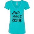 thumbnail image 3 of Inktastic Lets Cruise Women's V-Neck T-Shirt, 3 of 5