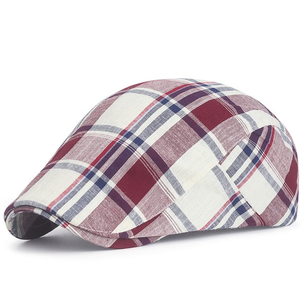 Sombreros unisex, sombrero antiguo, boina con cabeza de cúpula y diseño de espiga inglesa, sombrero de poliéster para hombre