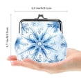 thumbnail image 2 of Snowflake Elegant Coin Purse Wallet with 0.7 Microfiber Zinc Alloy Jaws, 4.3x4.7 in/11x12 cm Size, 2 of 7