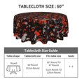 thumbnail image 5 of YFYANG 60 inch Round Table Cloth, Reusable Polyester Ink Splash Art Table Cover for Indoor Outdoor Kitchen Restaurant Table Decoration Tablecloths, 5 of 8