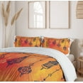 thumbnail image 6 of Ambesonne Traditional Duvet Cover Set, Middle East Orient, 2-Calking, Vermilion Orange Black, 6 of 7