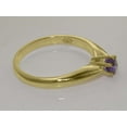 thumbnail image 5 of LBG British Made 9k Yellow Gold Amethyst ring Womens Engagement Ring - 33 size options - Size 11.75, 5 of 7