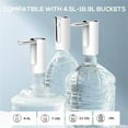 thumbnail image 4 of CHAO Dispensador de Botellas Eléctrico (Plata): Bomba para Botellas de Agua Potable, Recargable por USB, Dispensador de Agua para Botellas de 3,8-18,9 Litros, Bomba Dispensadora de Agua, 4 of 5