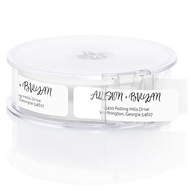 Black and White cursive Rolled Address Labels 250 Personalized Return ...